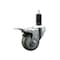 Service Caster 3'' Gray Poly Swivel 1-1/4'' Expanding Stem Caster Total Lock Brake SCC-EXTTL20S314-PPUB-114 - alternate 1